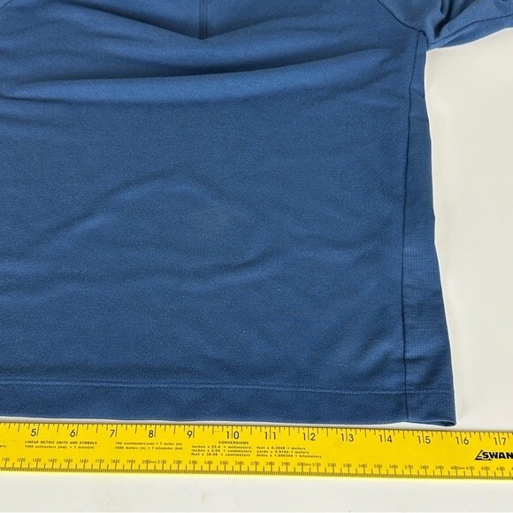 Uniqlo x Theory Blue Pique Slim-Fit Quarter-Zip Shirt XXS - Picture 7 of 8